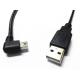 USB MINI 5Pin 5P Left angle Male to USB 2.0 A male plug Cable