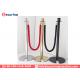 Portable Queue Rope Crowd Control Barrier Poles Stand Stainless Steel For Hotel / Bank