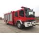 11000 Liters Fire Fire Truck Water Tank Carbon Steel Material 2 Axles For ISUZU