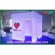 Inflatable Photo Studio Event White Cube Inflatable Photo Booth LED Light Two Doors
