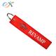 Metal Ring Polyester Keychain , Merrow Border Personalized Fabric Keychains