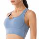 Women V Neck Nylon Sports Bras With Removable Pads Quick Drying