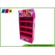 Supermarket POP Toy Display Stand 4 Shelf Floor Paper Cardboard Display Rack For Plush Dolls