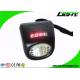 4.5Ah Rechargeable Cordless Mining Cap Lamp 4000Lux 1.3W With Safety Rope Digital Screen