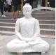 White Marble Sitting Buddha Statue Life Size Natural Stone Garden Sculpture