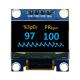 4 Header pin 0.96 Inch OLED Display Module 128x64 Pixel I2C Interface Yellow+Blue Color