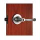 Polished Security Tubular Lock Set Satin Nickel Lever Handle