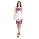 Newest Design Women Floral Print Sleeveless Mini Dress Formal Lady  Dress Hot Sale