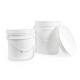 3 Gallon Food Grade White Plastic Bucket Containers With Handle Lids
