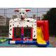 Outdoor N indoor spotted dog inflatable bounce house with slide for family yard