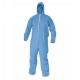 Anti Splash Disposable Protective Coveralls , Blue Medical Protective Clothing