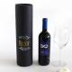 Cylinder Wine Gift Boxes Glossy lamination lining aluminum foil