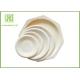 Round White Disposable Wooden Plates bulk For Fruit 5'' 6'' 7'' 8'' Size