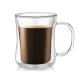 220ml / 420ml Double Wall Glass Cup Insulated Thermal For Tea / Coffee