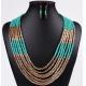 European and American big bohemian jewelry hand-woven multi-meter Pearl Necklace