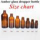                  Hot Sale Empty Luxury Amber Brown 10ml 15ml 20ml 30ml 50ml 60ml Glass Essential Oil Bottle for Serum Package             