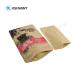 Brown k Kraft Paper Zipper Bags Recycled Smell Proof Coffee Packaging For Food