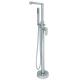Polished Freestanding Brass Bath Taps , Bathtub Shower Mixer Faucet