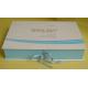 Custom Luxury Cardboard Gift Box with Blue Ribbions for Perfume / Jewelry