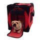 Fashion Red nonwoven Pet Carrier Bag with 190T lining for travel or working