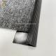 Decorative Aluminum Transition Strips For Carpet Shiny Black Fluted