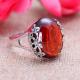 Thai Sterling Silver Ring with Red Cubic Zirconia Vintage Style Women Ring (XH051015W)