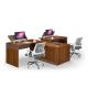 Wooden Legs Office Workstation Table , Mobile Cabinet Workstation Panel Wood Style