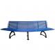 Curved Patio Tree Outdoor Metal Benches With Cast Iron Ends OEM