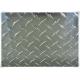 Alloy 5052 H32 Aluminum Tread Plate Silver / Black Color With Checkered Surface