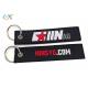 Mini Custom Flight Embroidery Woven Keychain / Woven Key Tag With Your Own Logo