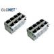 EMI Tabs Stacked RJ45 Connectors 2.5G Integrated Transformer For Ethernet Switche