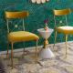 Velvet Banquet Metal Frame Dining Chairs Modern Design Elegant Leisure
