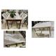 Even Texture Solid Rubberwood Dining Table , Compact Size Marble Dining Table Set
