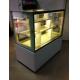 Sliding Double Doors Cake Display Cabinets Freezer 2 Meters With Marble Tabletop