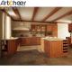 Stylish and Durable Mahogany Kitchen Cabinets with Solid Wood Frame in Modern Style