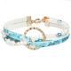 Irregular Leather And Pearl Wrap Bracelet For Fashion Daily Wear