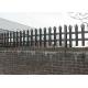 D Section Steel Palisade Fencing , RAL9016 4ft Palisade Fencing
