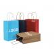 LOGO Printing Kraft Takeaway Bags shopping Gift Packaging Bag Biodegradable