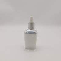 Cosmetic Skincare Container Round Clear Glass Essential Oil Serum Dropper Bottles
