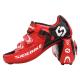 Red Road Racing Bicycle Shoes , Sidebike Road Cycling Shoes Good Shock Absorption