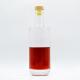Industrial Beverage 700ml Clear Glass Bottle with Cork and Super Flint Glass Material