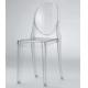 Clear Plastic Ghost Wedding Dining Chairs Armless Dining Chair Customized