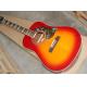 Factory custom 41'' Hummingbird 20 frets rounded corner cherry sunburst folk acoustic guitar