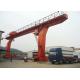 Outdoor Single Beam Gantry Crane Electric Travelling 5-50/10t Rated Loading Capacity