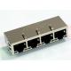 Rj45 1x4 Quad Port LPJ46404AENL , JX80-0033NL Magnetics Ethernet Jack 10/100Mbps