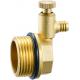 6004 Manifold Parts long Male Screwed Brass Air Exhaust for Hot Forged Main Passage with Teethed Draining Hose Outlet
