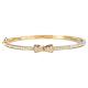 Senior Presence 18K Gold Diamond Bowknot Bangle 0.96ct Customized Design