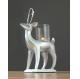 Standing Reindeer Tealight Candle Holders / Glass Cup Candle Wax Sculpture