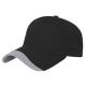 Flex Twill Structured Fitted Unisex Baseball Caps Black Color Custom Embroidered Logo