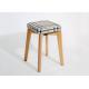 Minimalist Design Modern Dressing Stool , Waterproof Beech Wood Chair